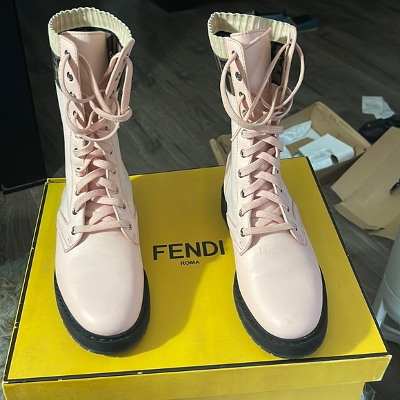 Fendi Pink Mid Calf Boots - Picture 1 of 5